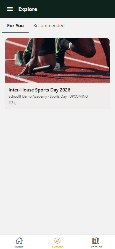 SchoolIt Social feed on mobile